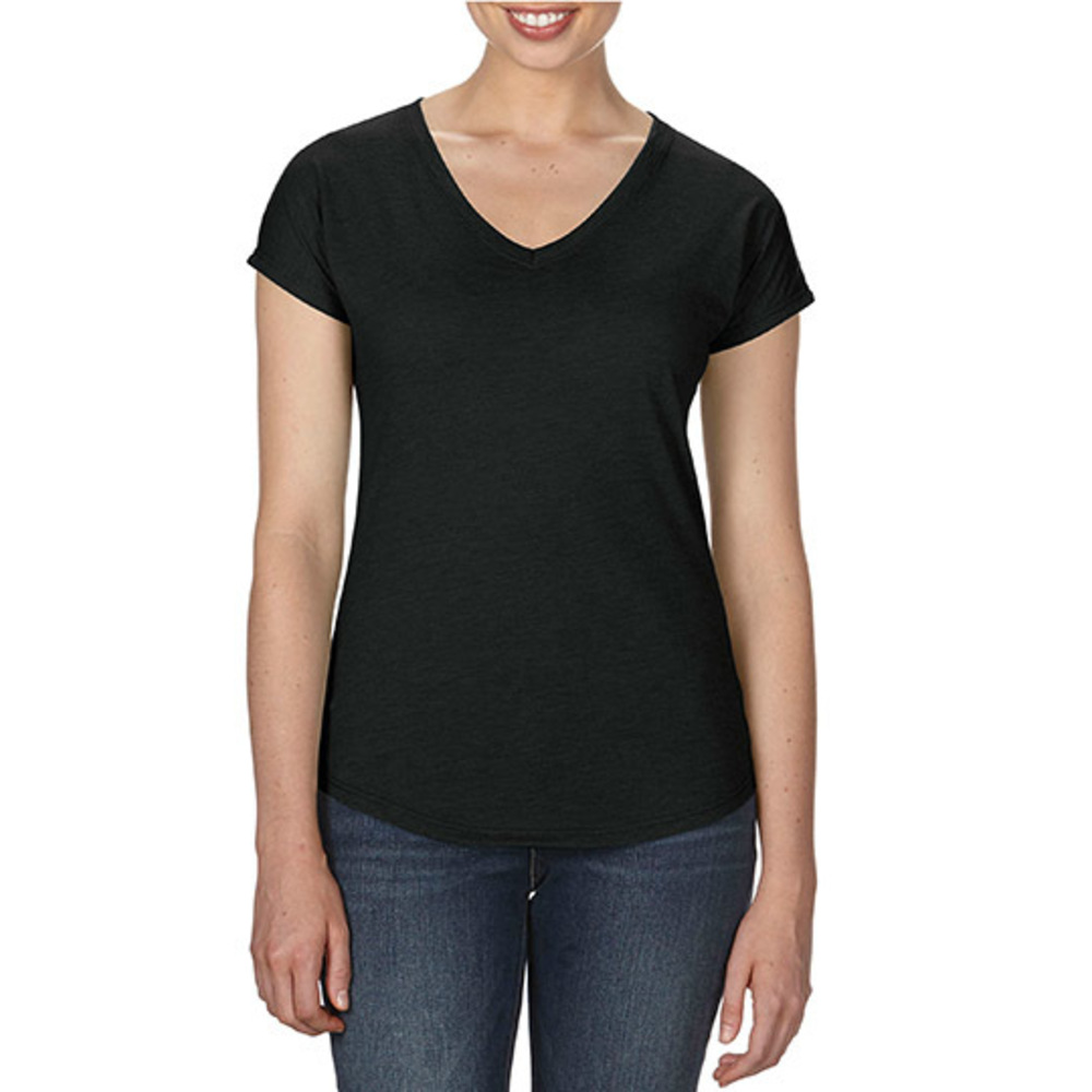 Women's tri-blend V-neck tee