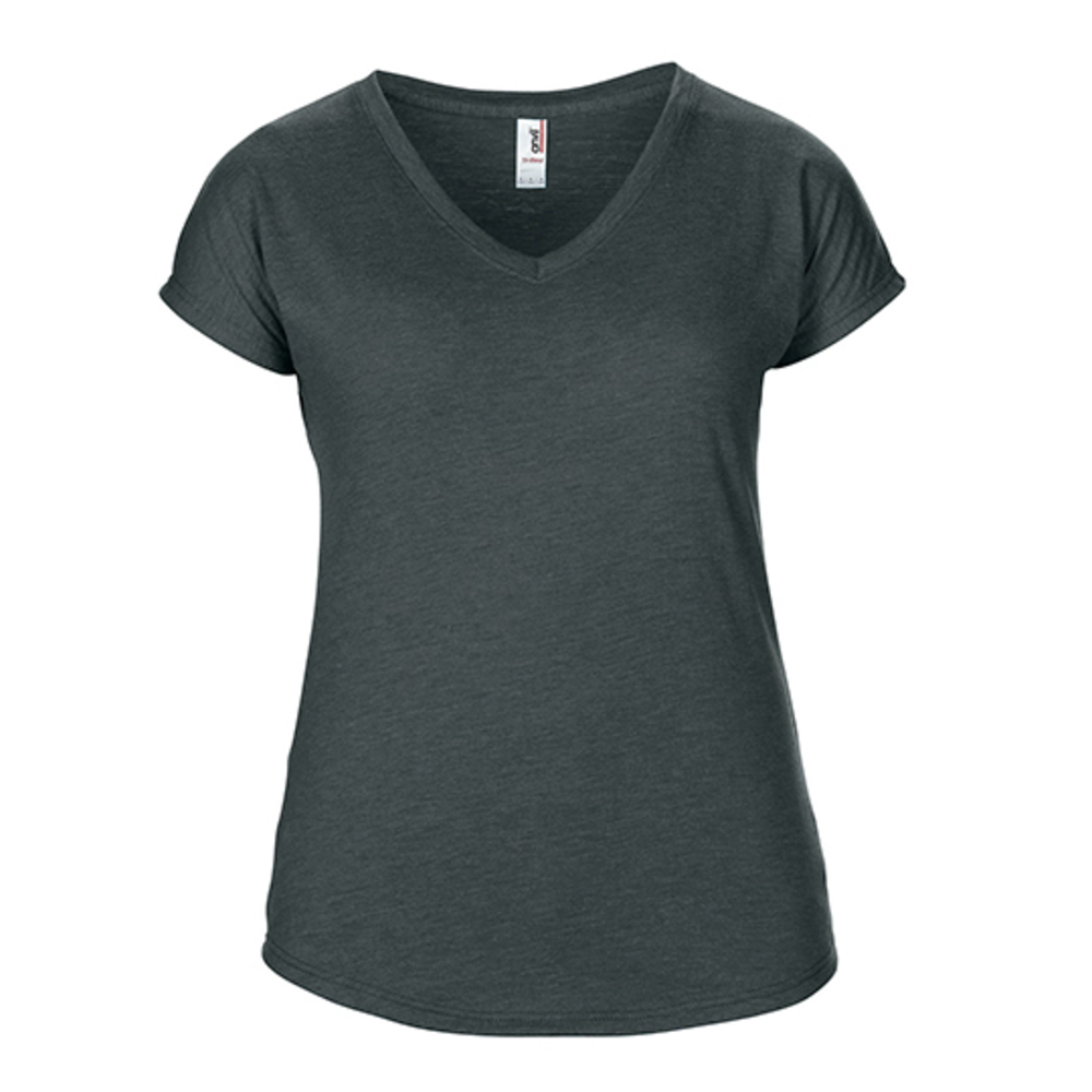 Women's tri-blend V-neck tee