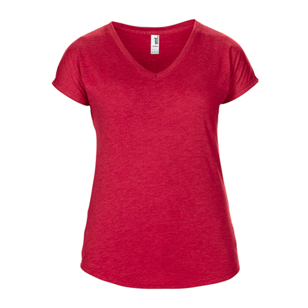 Women's tri-blend V-neck tee