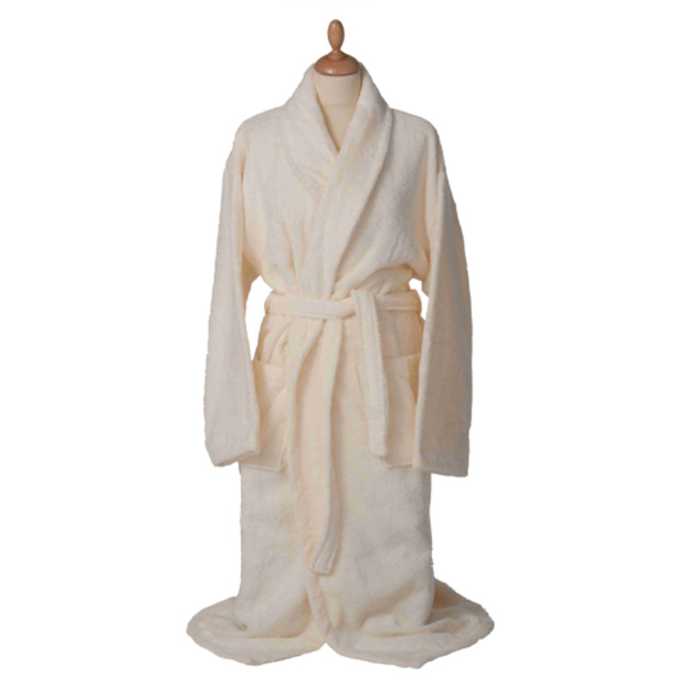 Bathrobe with shawl collar