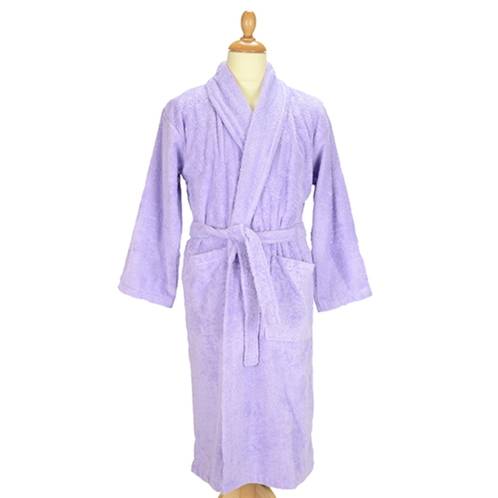 Bathrobe with shawl collar