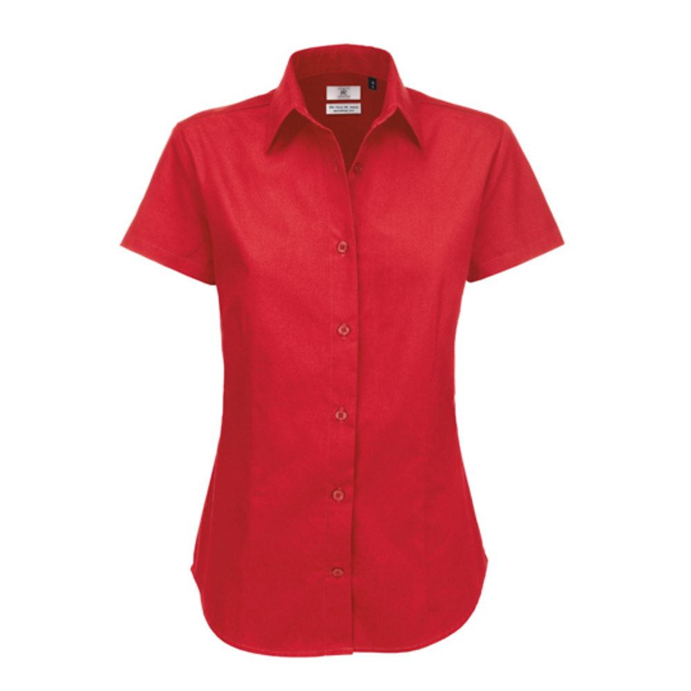 Twill Shirt Sharp Short Sleeve / Women