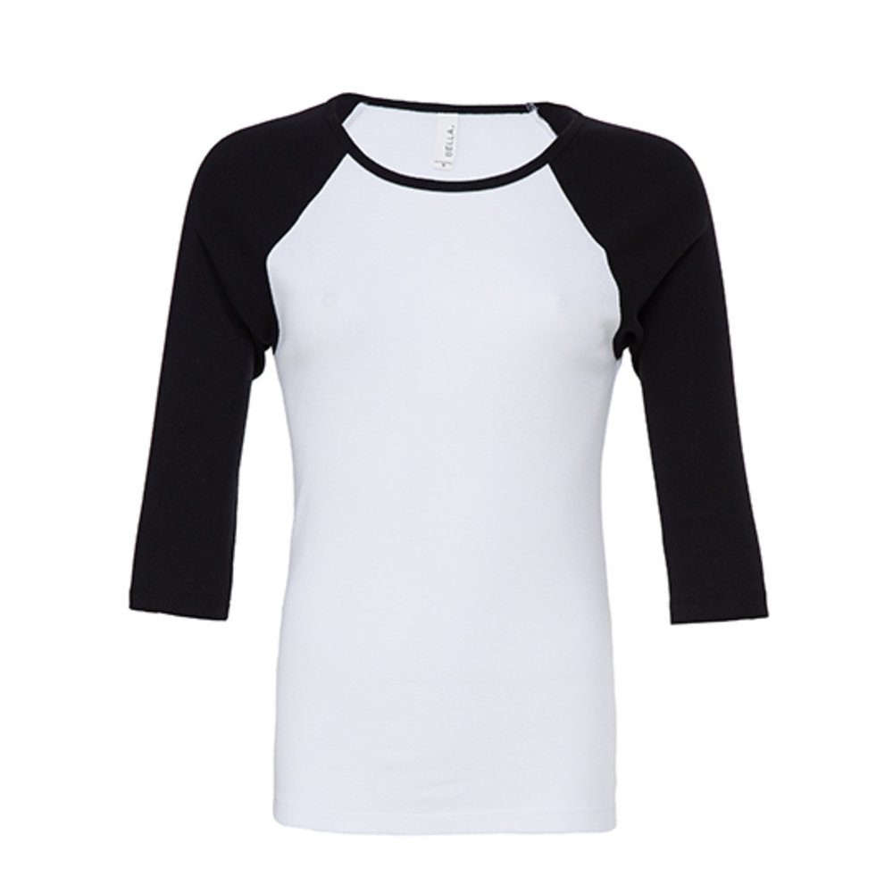3/4-Sleeve Contrast Raglan T-Shirt