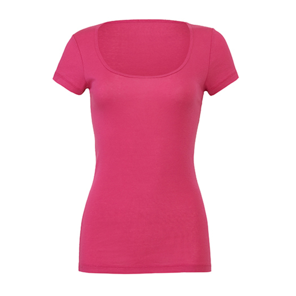 Sheer Rib Scoop Neck T-Shirt