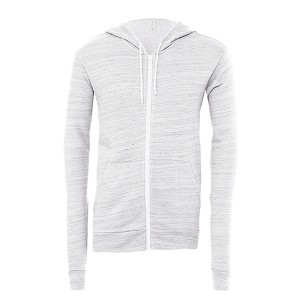Unisex zip-up poly-cotton fleece hoodie