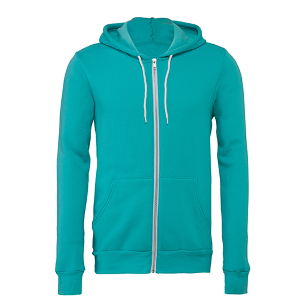 Unisex Zip-Up Poly-Cotton Fleece Hoodie