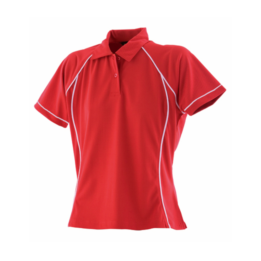 Ladies Piped Performance Polo