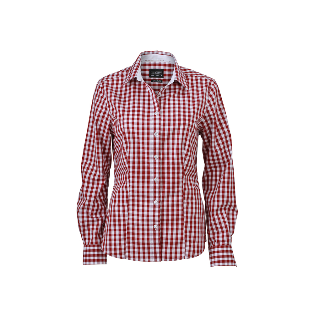 Ladies` Checked Blouse