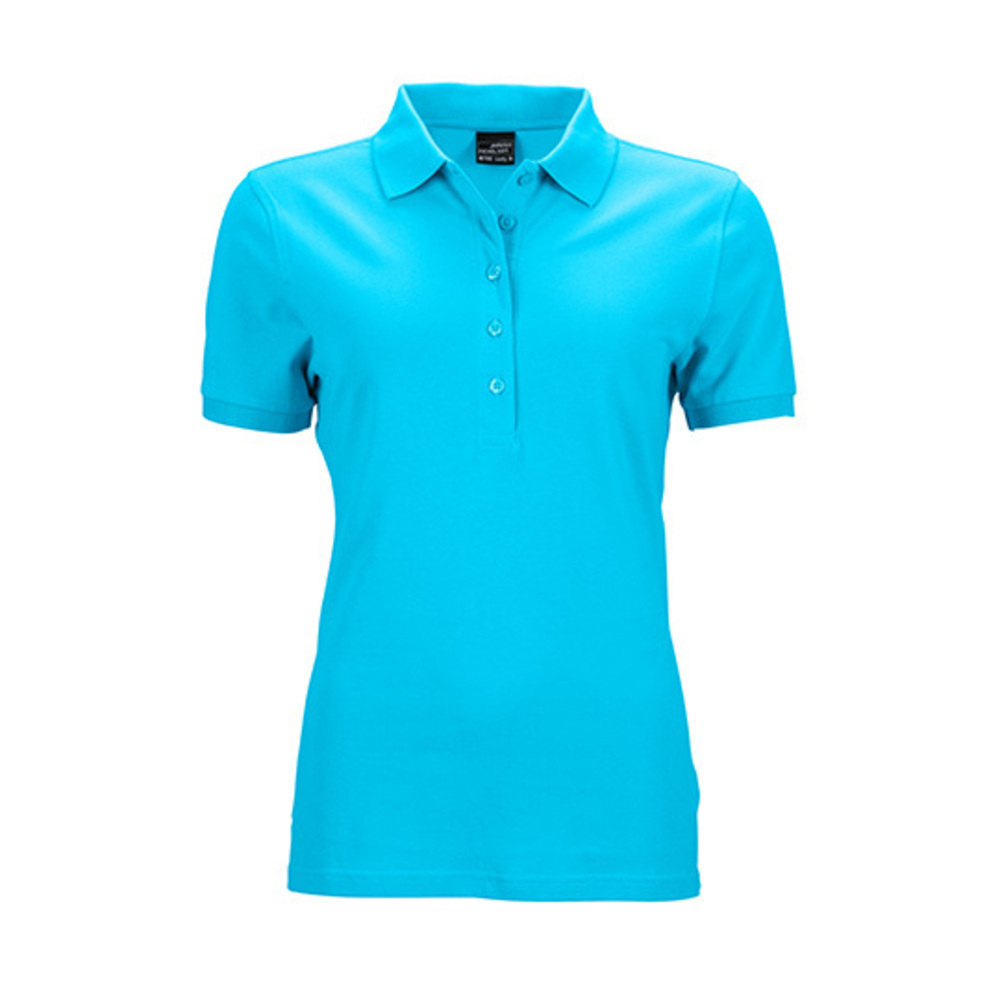 Ladies` Elastic Polo Piqué