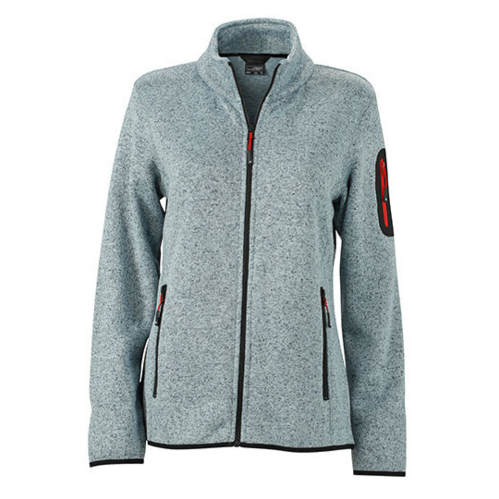 Ladies` Knitted Fleece Jacket