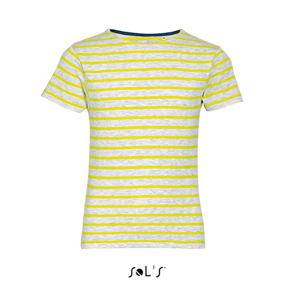 T-shirt enfant col rond rayé à rayures Miles T-Shirt