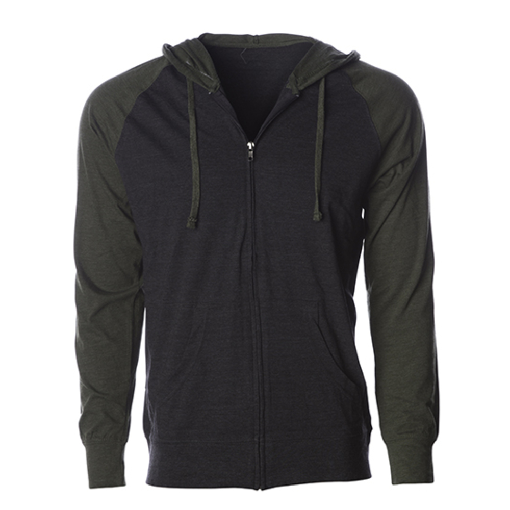 Men´s Lightweight Jersey Raglan Zip Hood