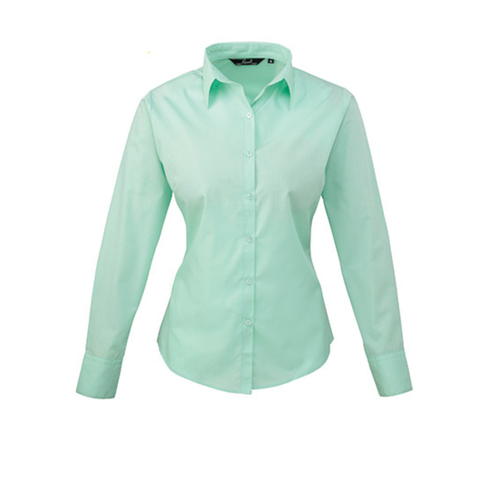 Ladies Poplin Long Sleeve Blouse