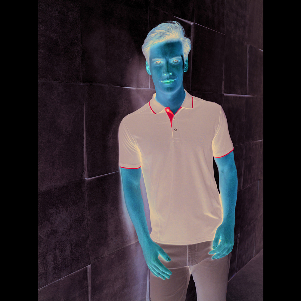 Mens Contrast Coolchecker Polo