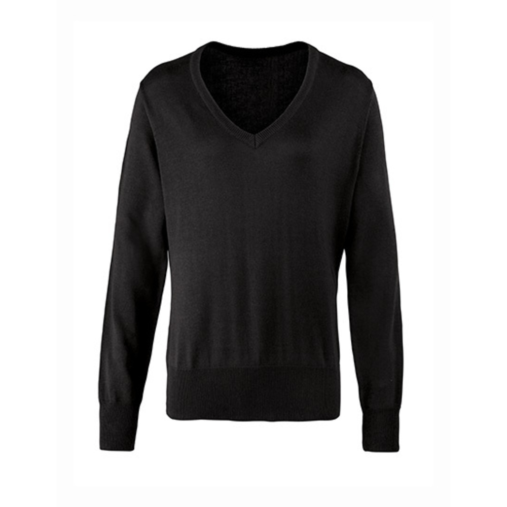 Ladies V-Neck Knitted Sweater
