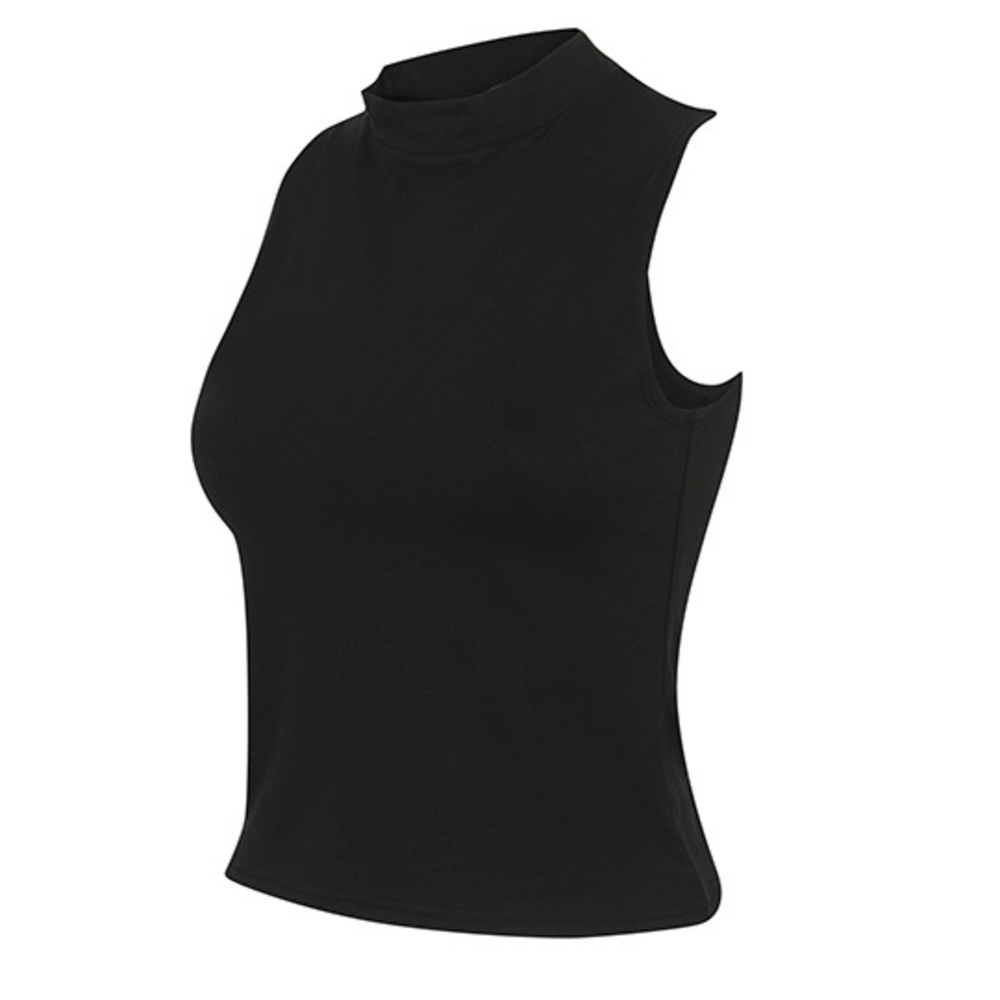 Women`s High Neck Crop Vest