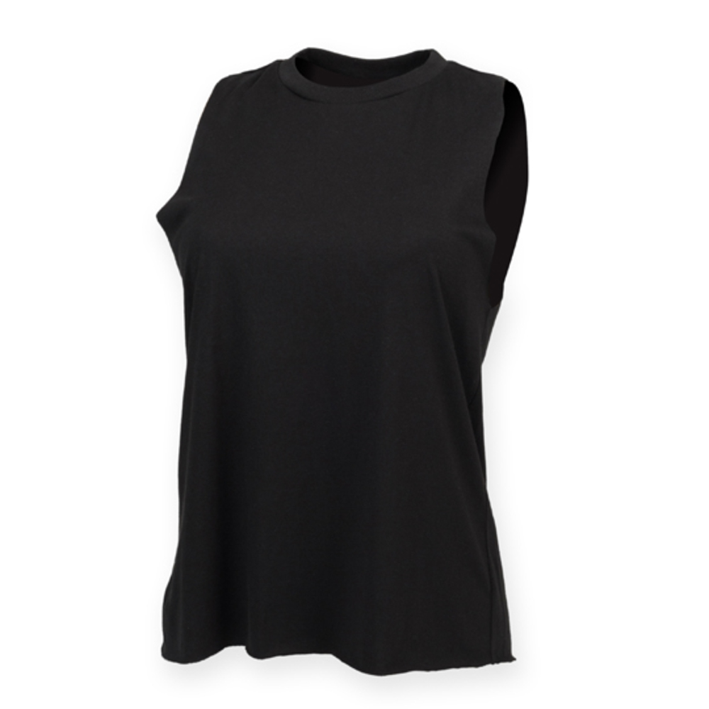 Ladies High Neck Slash Armhole Vest