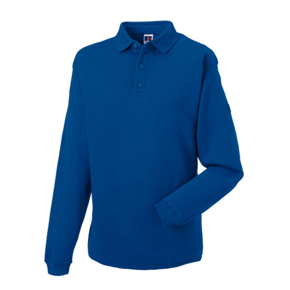 Workwear sweatshirt with collar and placket