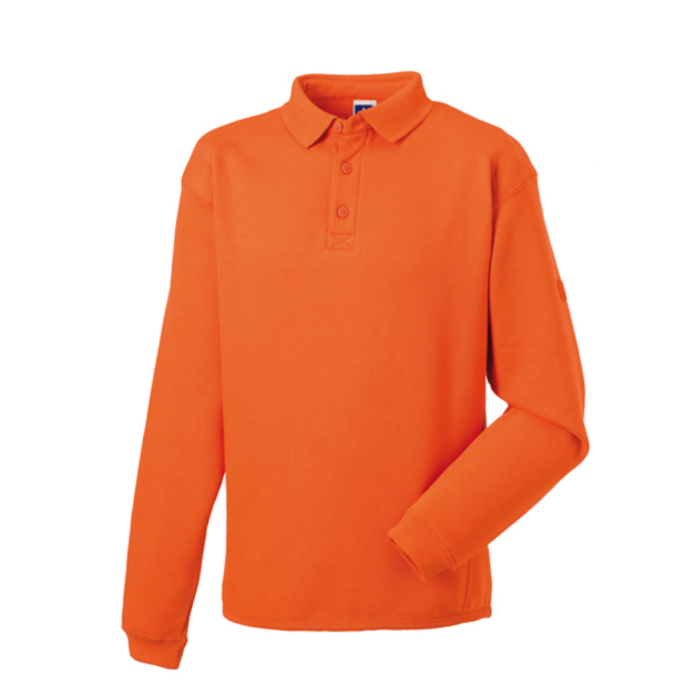 Workwear sweatshirt with collar and placket