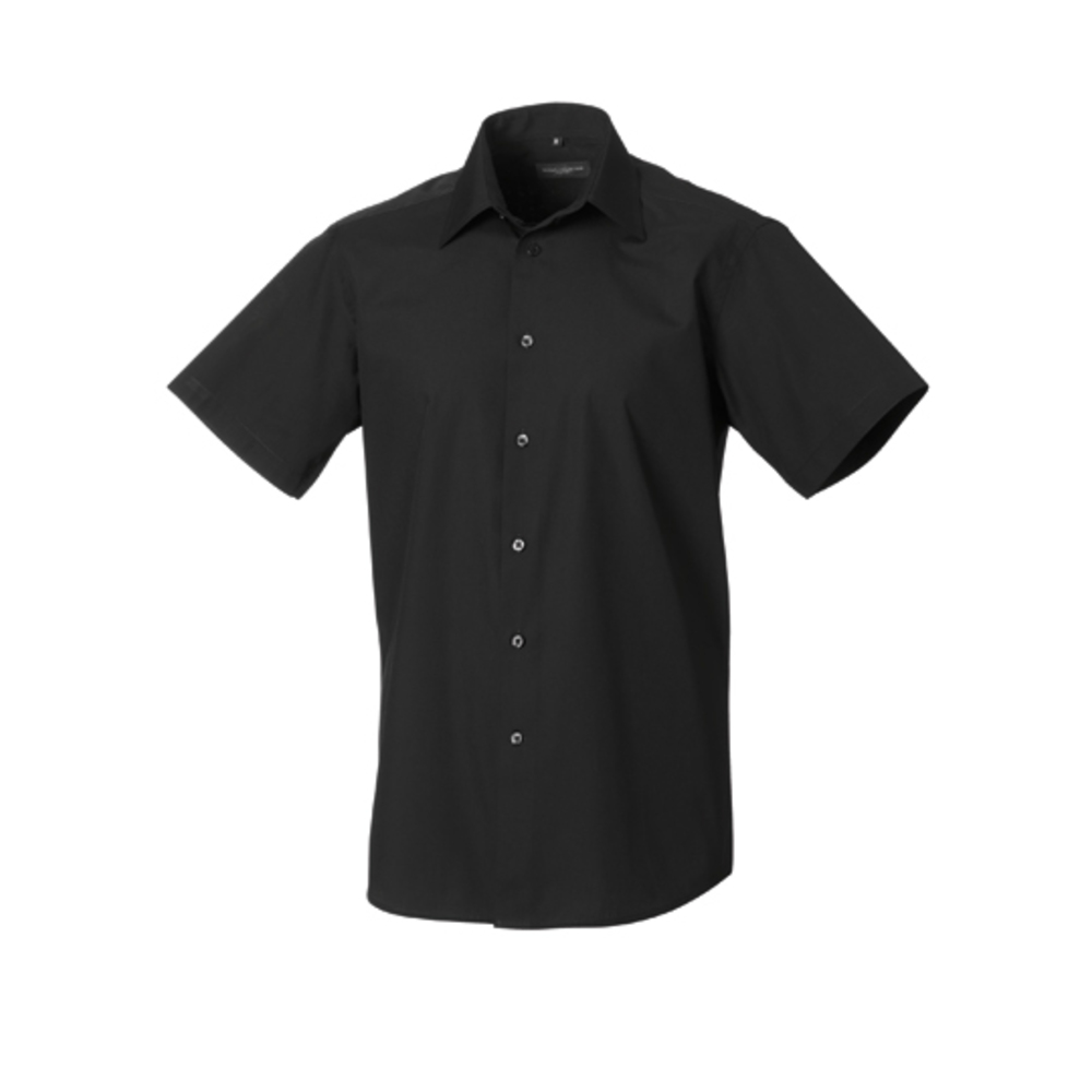 Men´s Short Sleeve Polycotton Tailored Poplin Shirt
