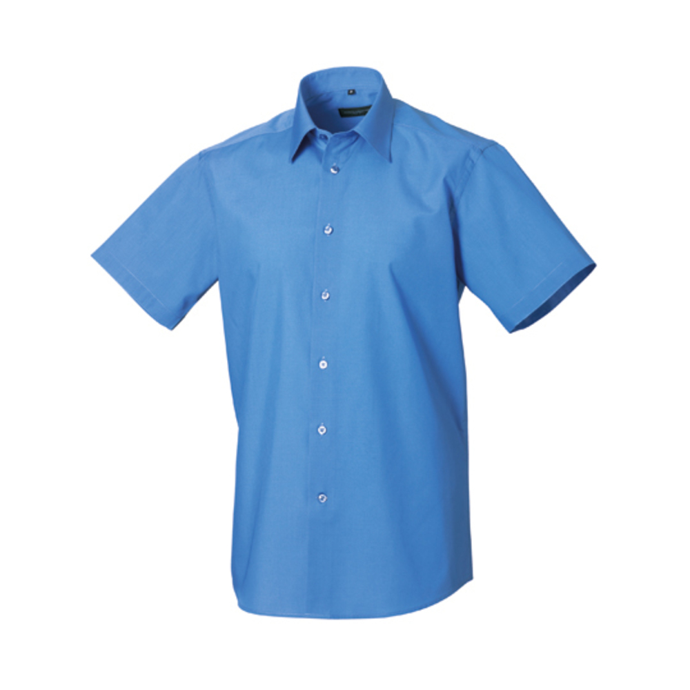 Men´s Short Sleeve Polycotton Tailored Poplin Shirt