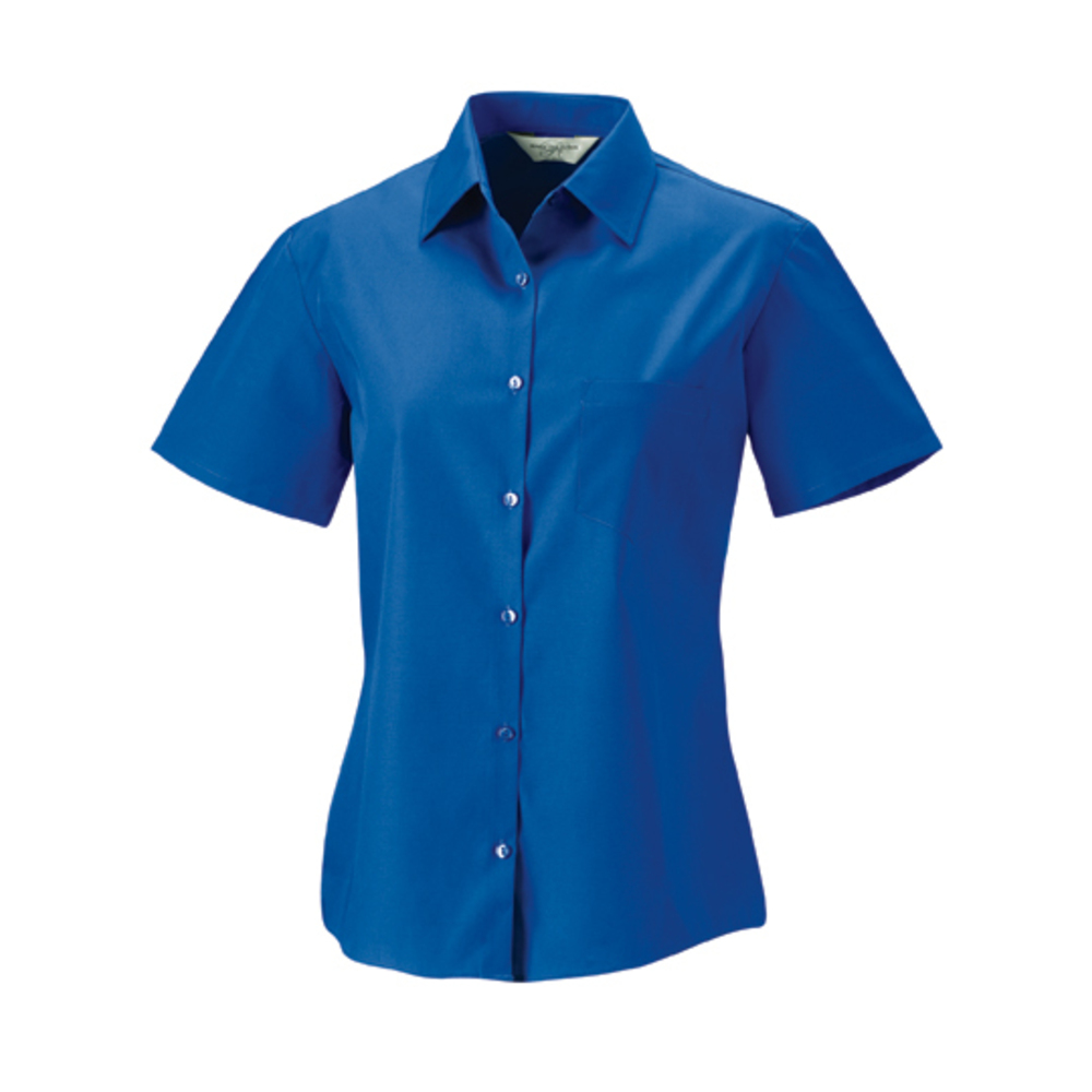 Ladies´ Short Sleeve Pure Cotton Poplin Shirt