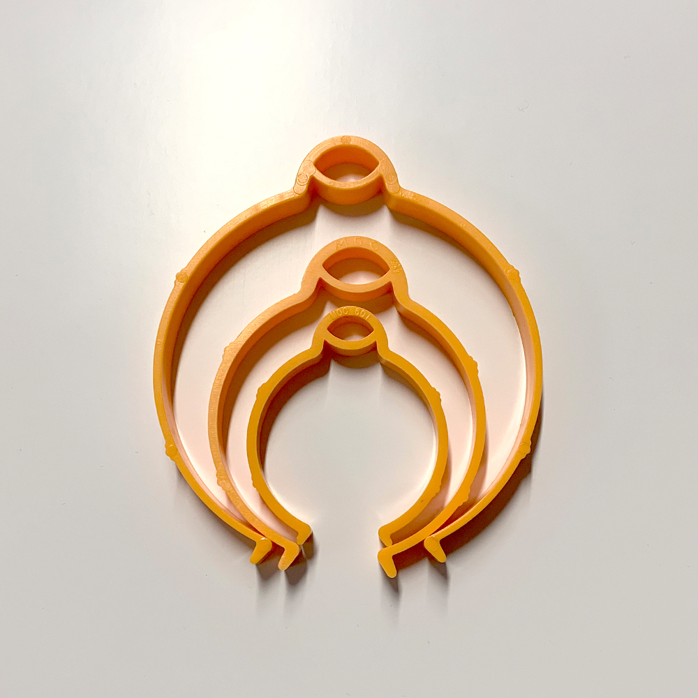 Conjunto de 3 clips de aluminio