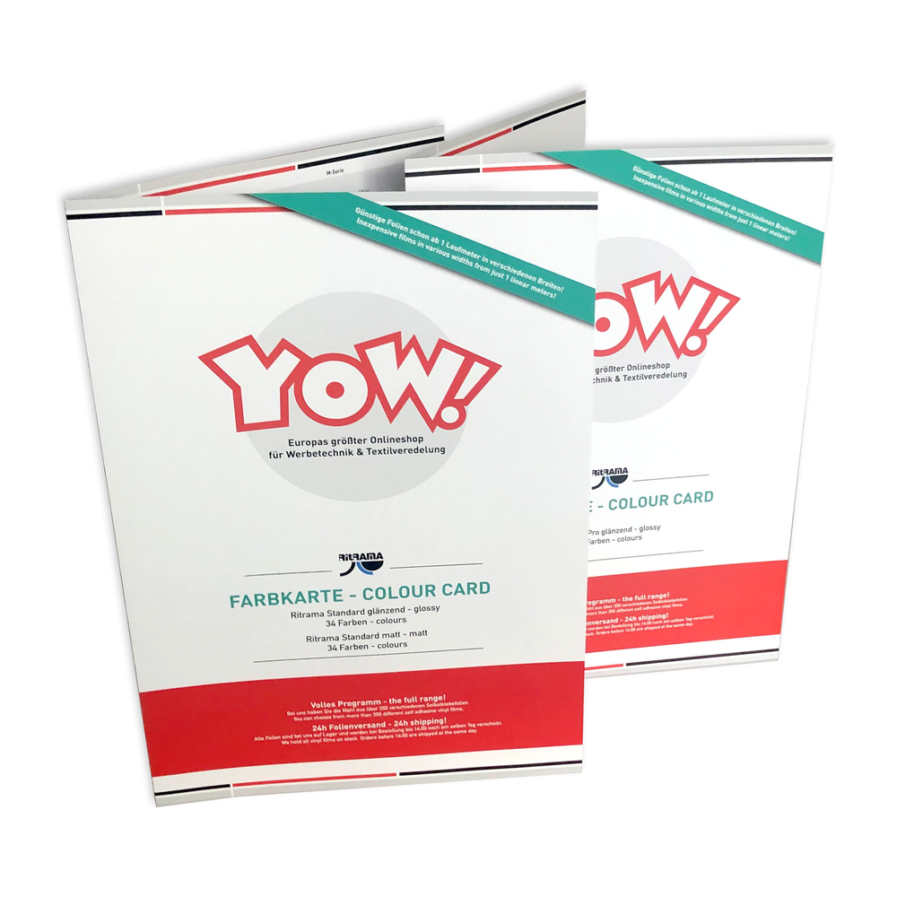 YOW! color chart standard glossy and matte