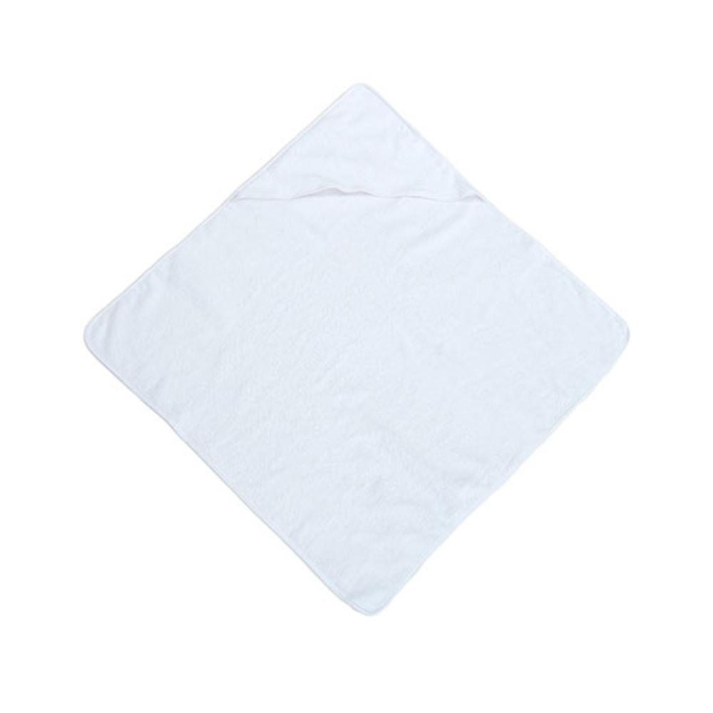 Piped Border Baby Towel With Hood Terry
