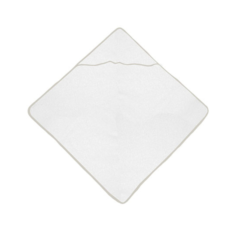 Piped Border Baby Towel With Hood Velour