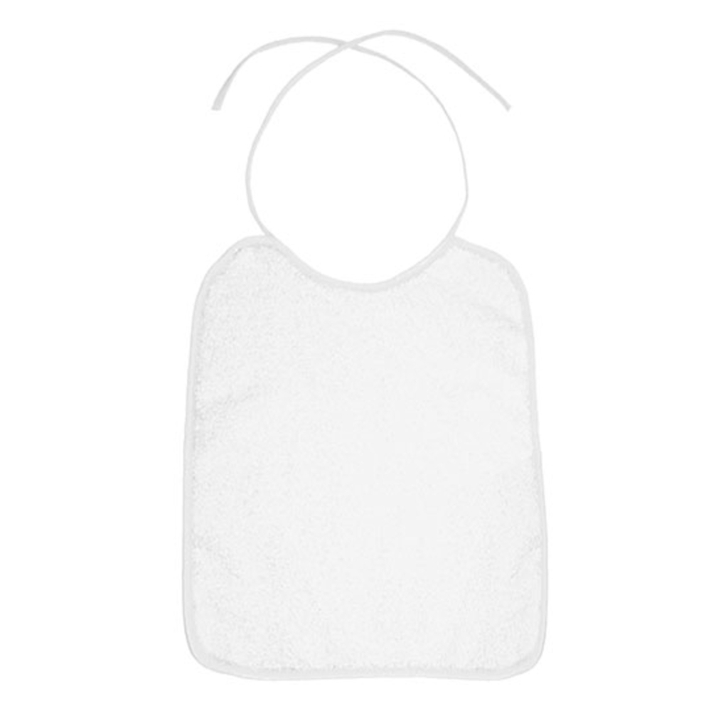 Piped Border Baby Bib Velour