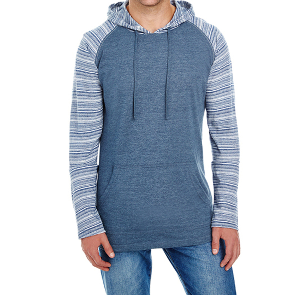 Felpa con maniche a righe in jersey di raglan
