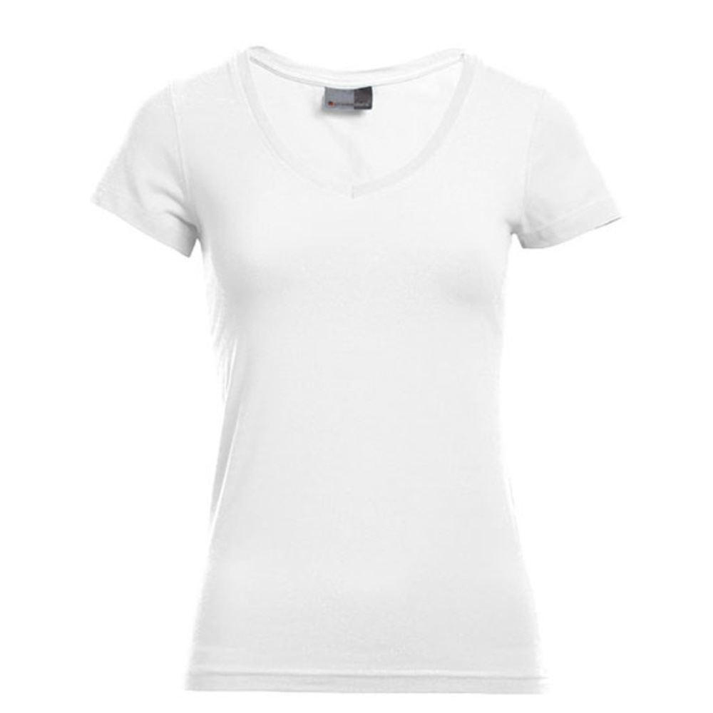 T-shirt donna scollo a V slim fit