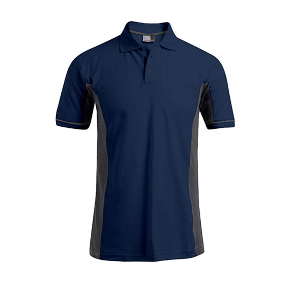 Polo funzionale da uomo a contrasto