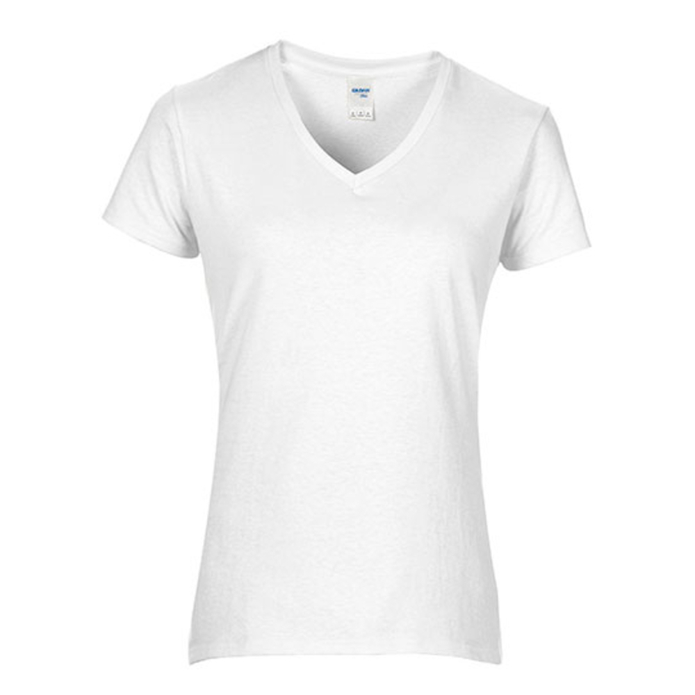 Prima de algodón para señoras el V-cuello de la camiseta