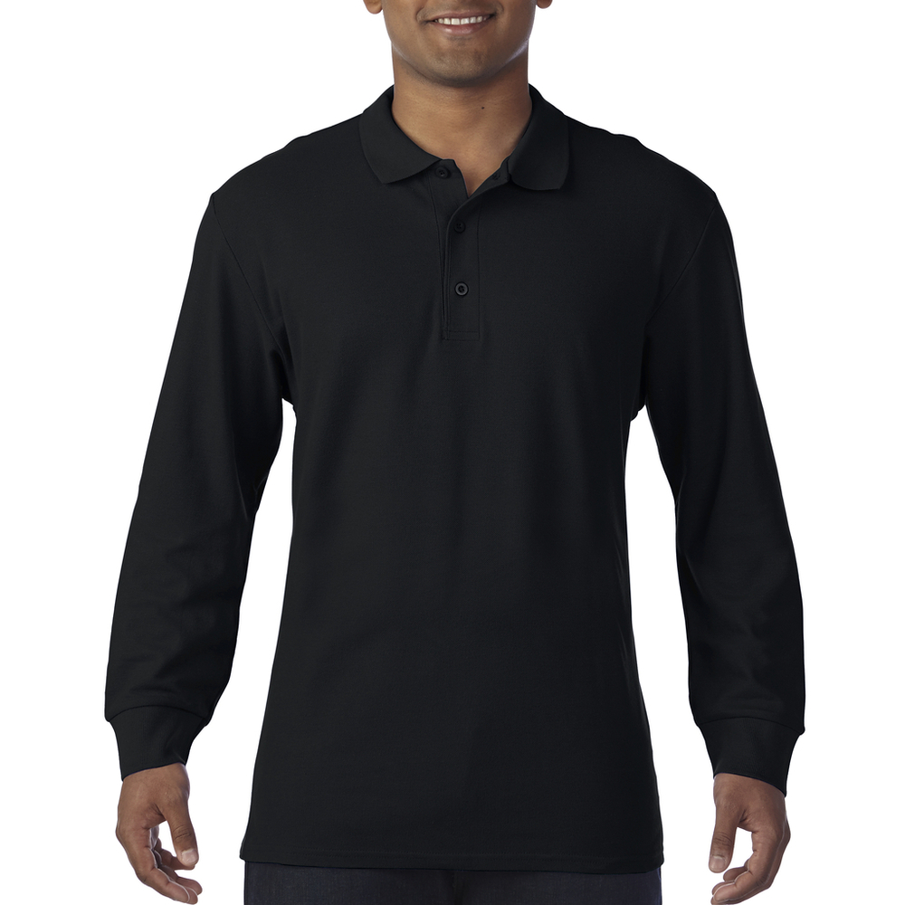 Premium Cotton® Long Sleeve Double Piqué Polo