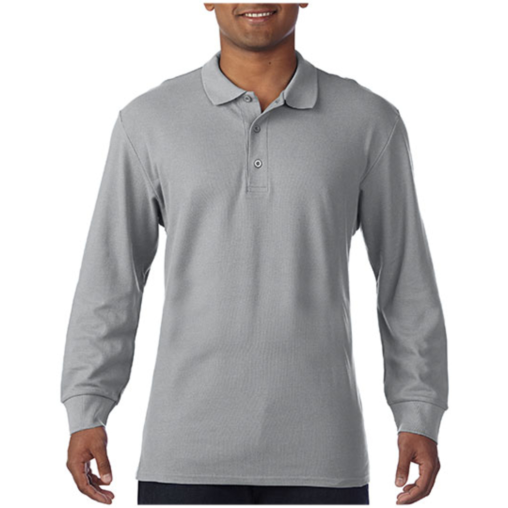 Premium Cotton® Long Sleeve Double Piqué Polo