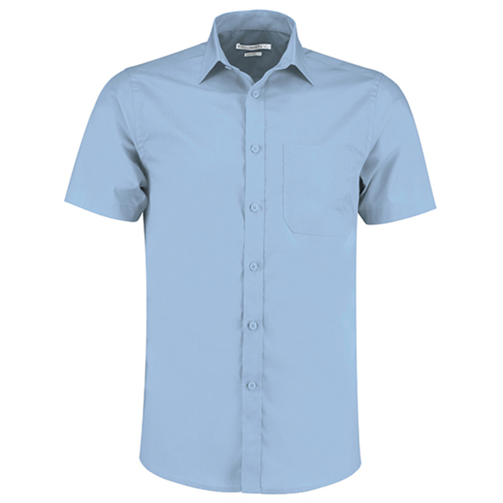 Camisa de popelina Tailored Fit de manga corta