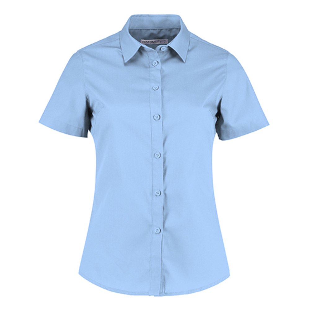 Women`s Tailored Fit Poplin Shirt Short Sleeve