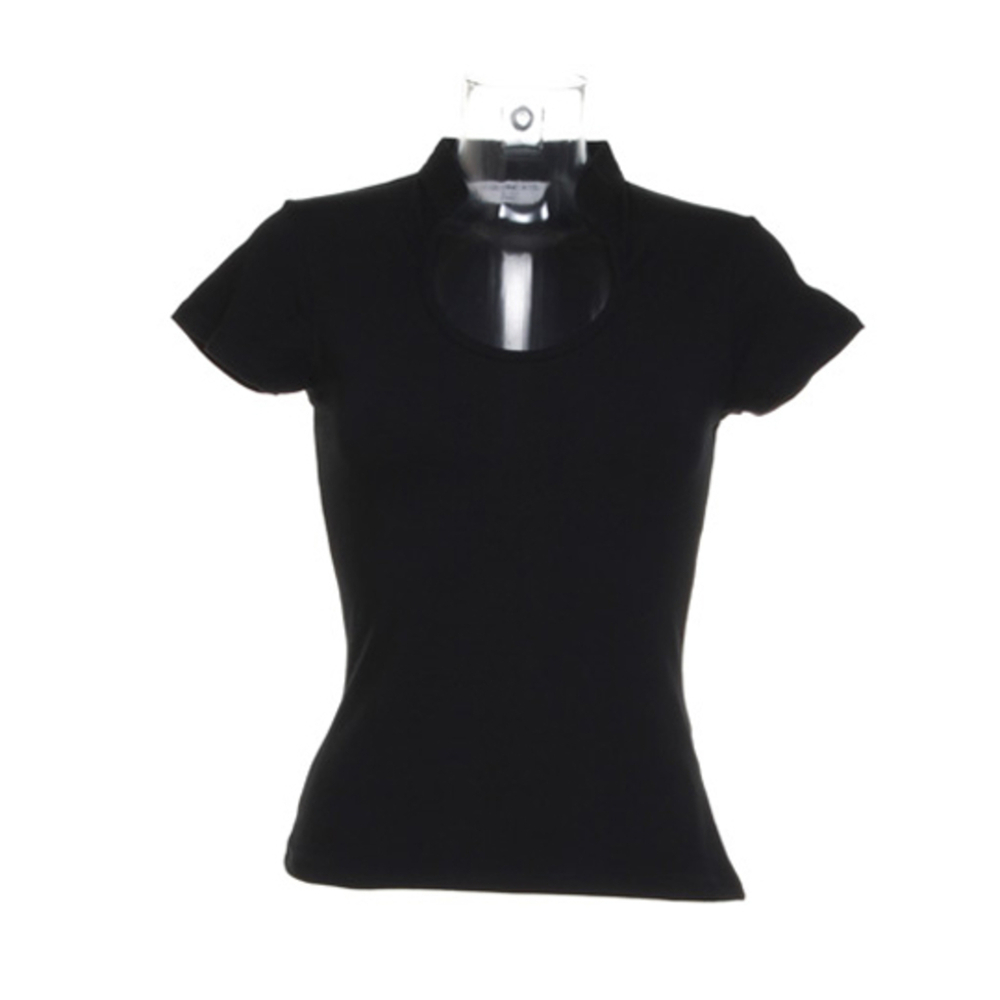 Regular Fit Corporate Top Keyhole Neck