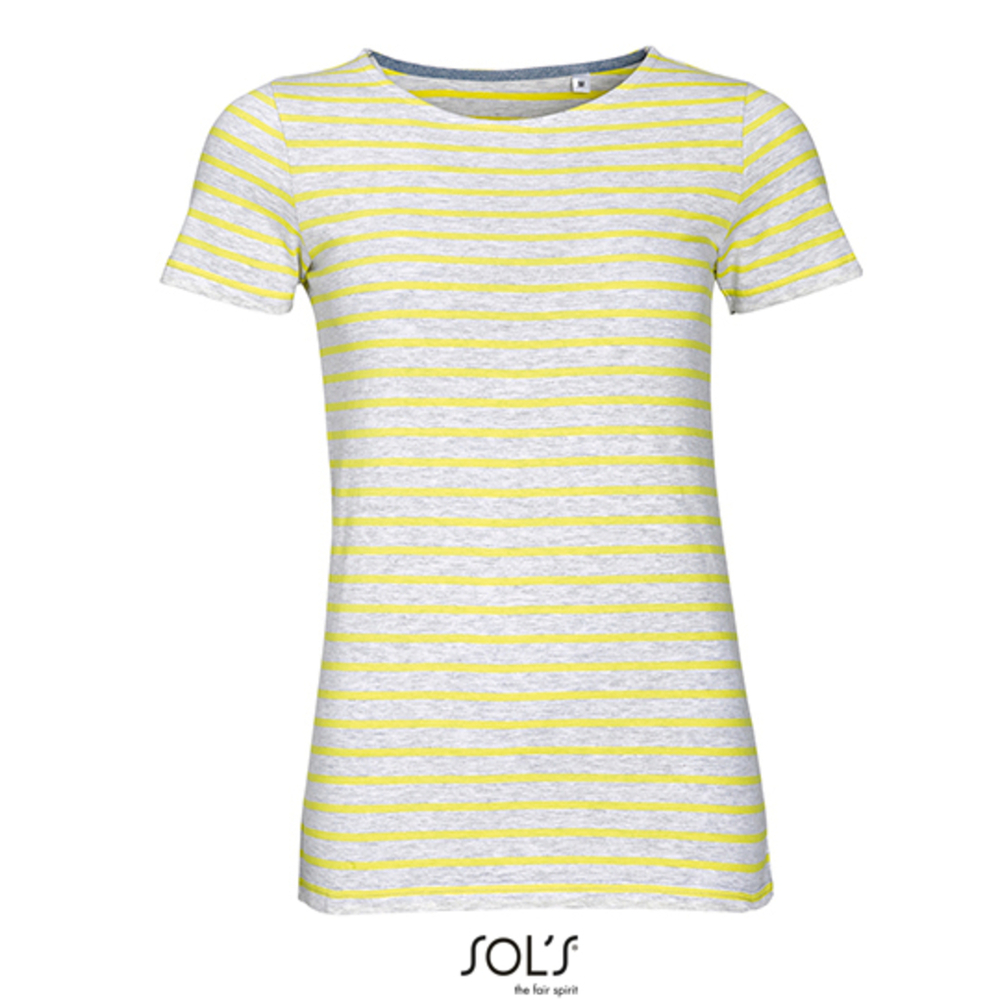 Women`s Round Neck Striped T-Shirt Miles
