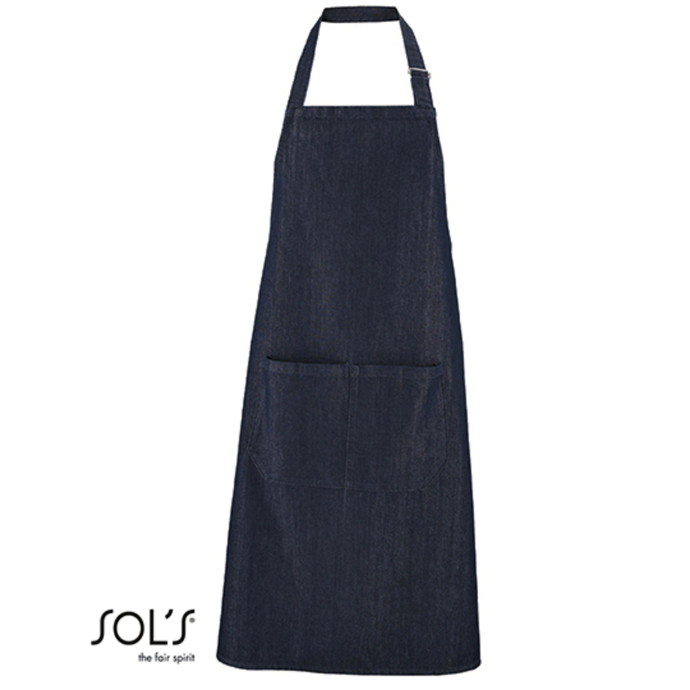 Denim Bib Apron "Grant" with Pocket
