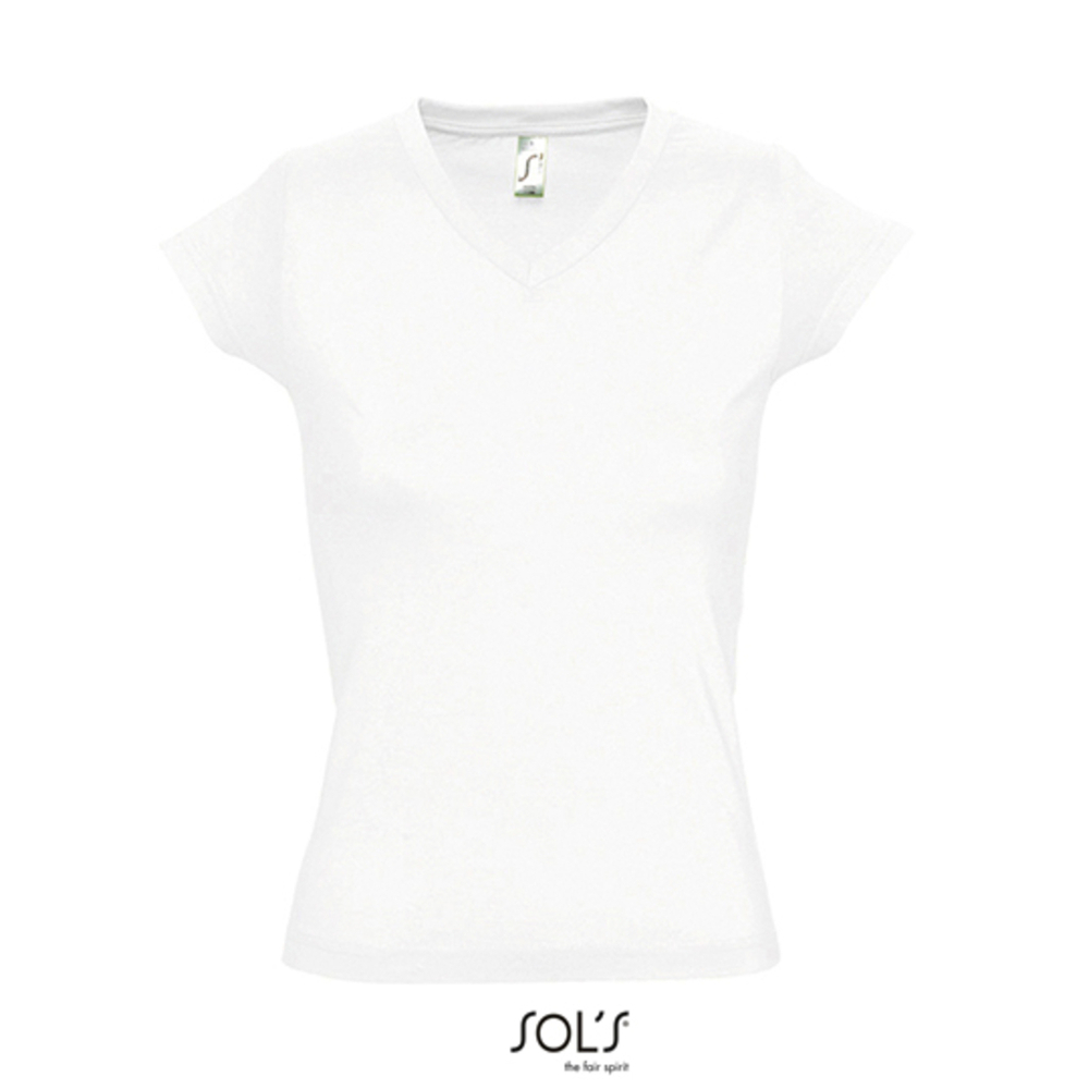 Camiseta con cuello en V para mujer Moon