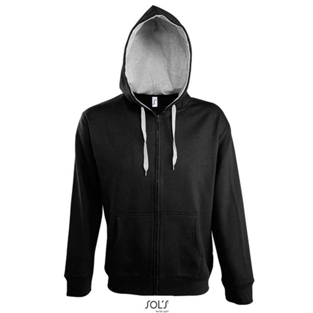 Contrasted Zipped Hooded Jacket Soul Men