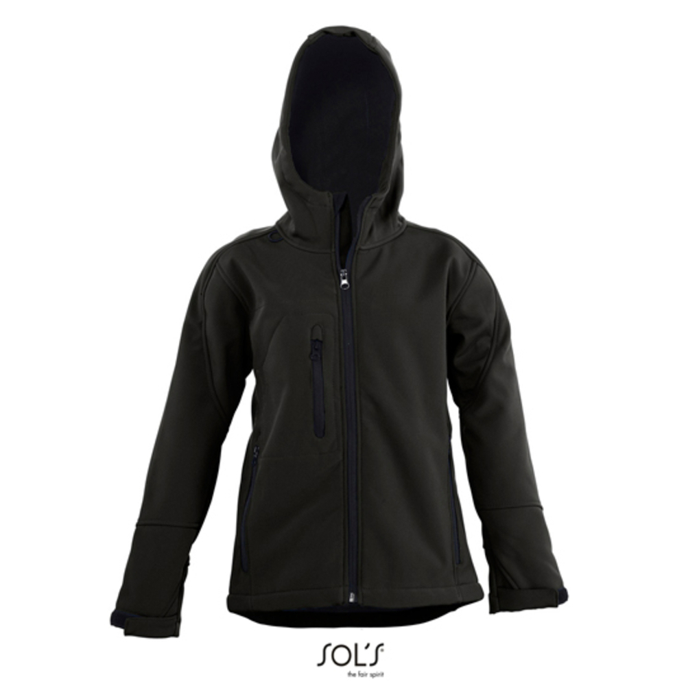 Kids` Hooded Softshell Jacke Replay