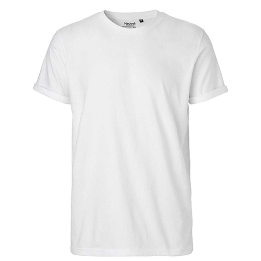 Camiseta de manga enrollada para hombre