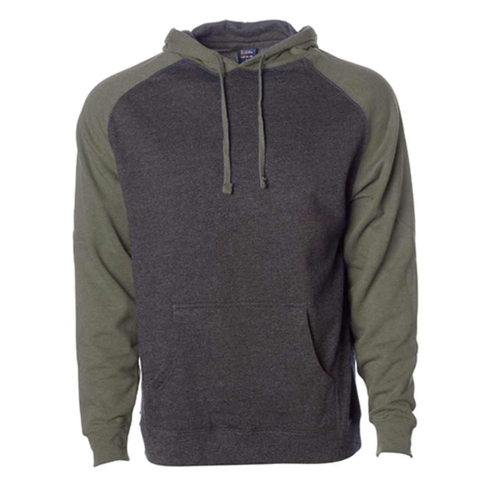 Men`s Lightweight Raglan Hooded Pullover