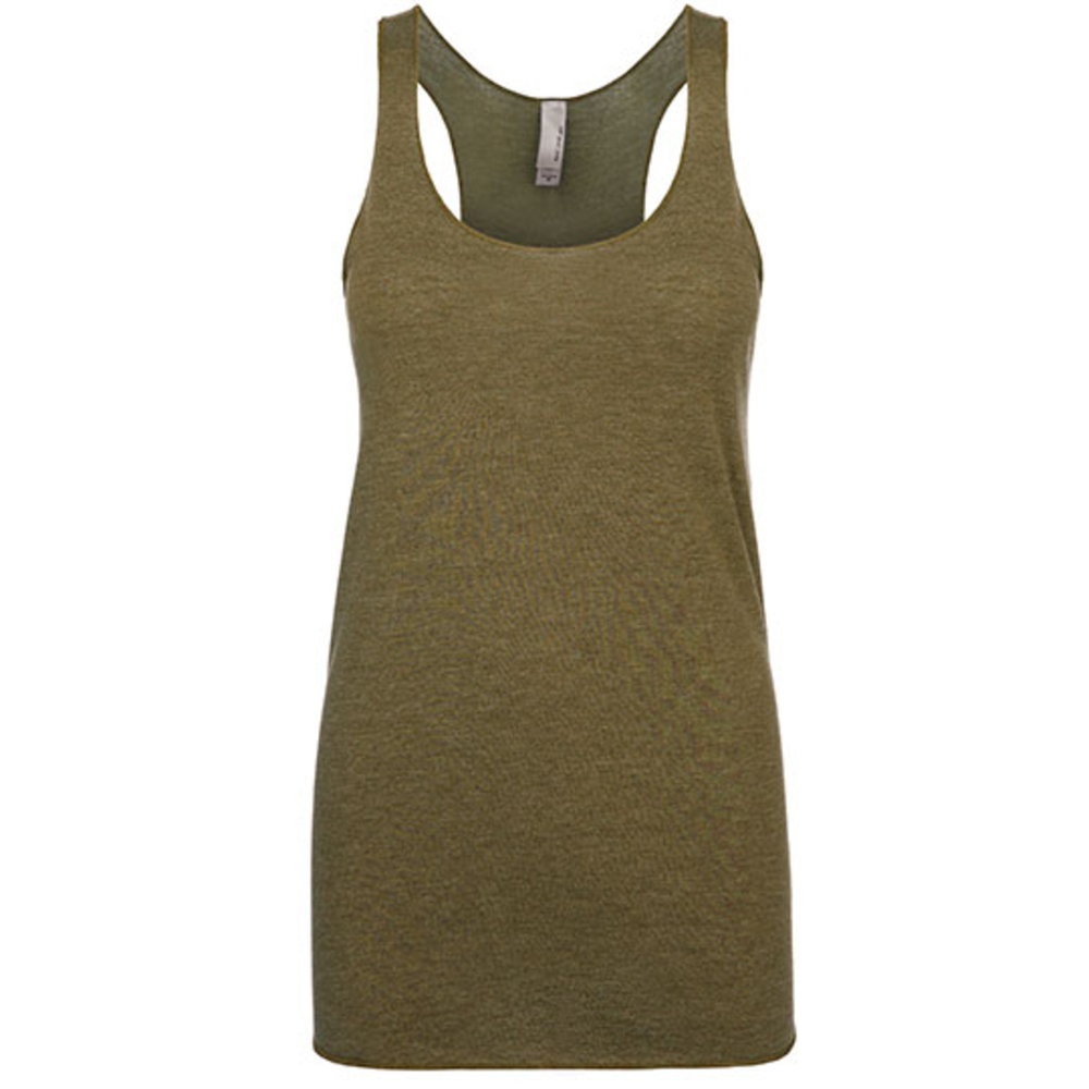 Camiseta sin mangas con espalda cruzada de tres mezclas para mujer