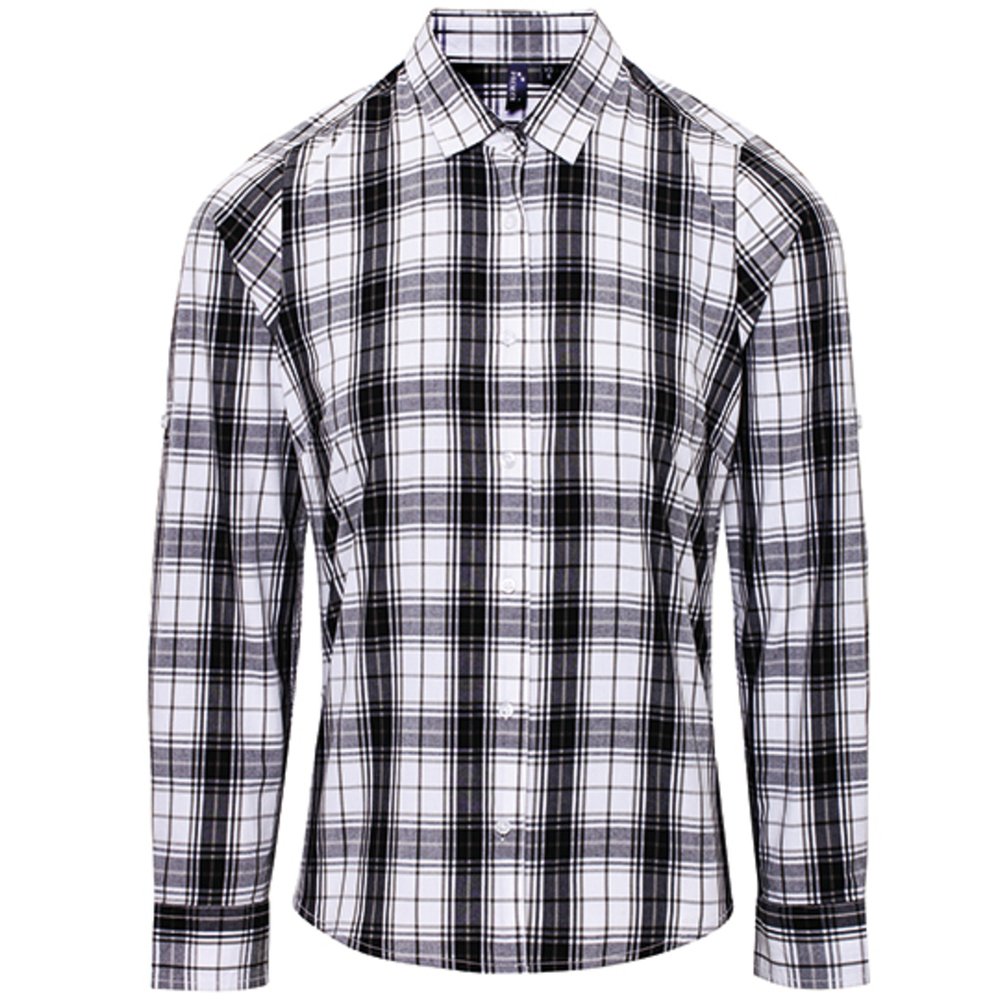Ginmill Check Womens Long Sleeve Cotton Shirt