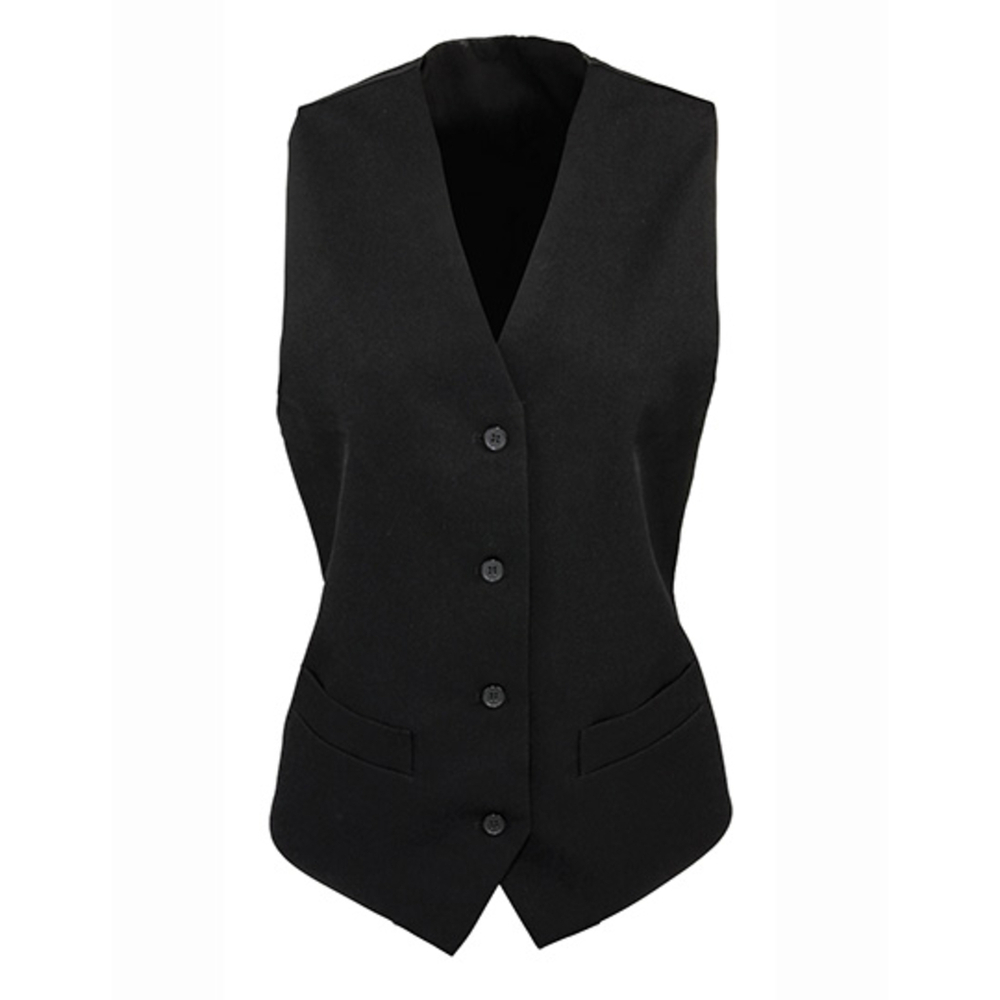 Ladies` Lined Polyester Waistcoat